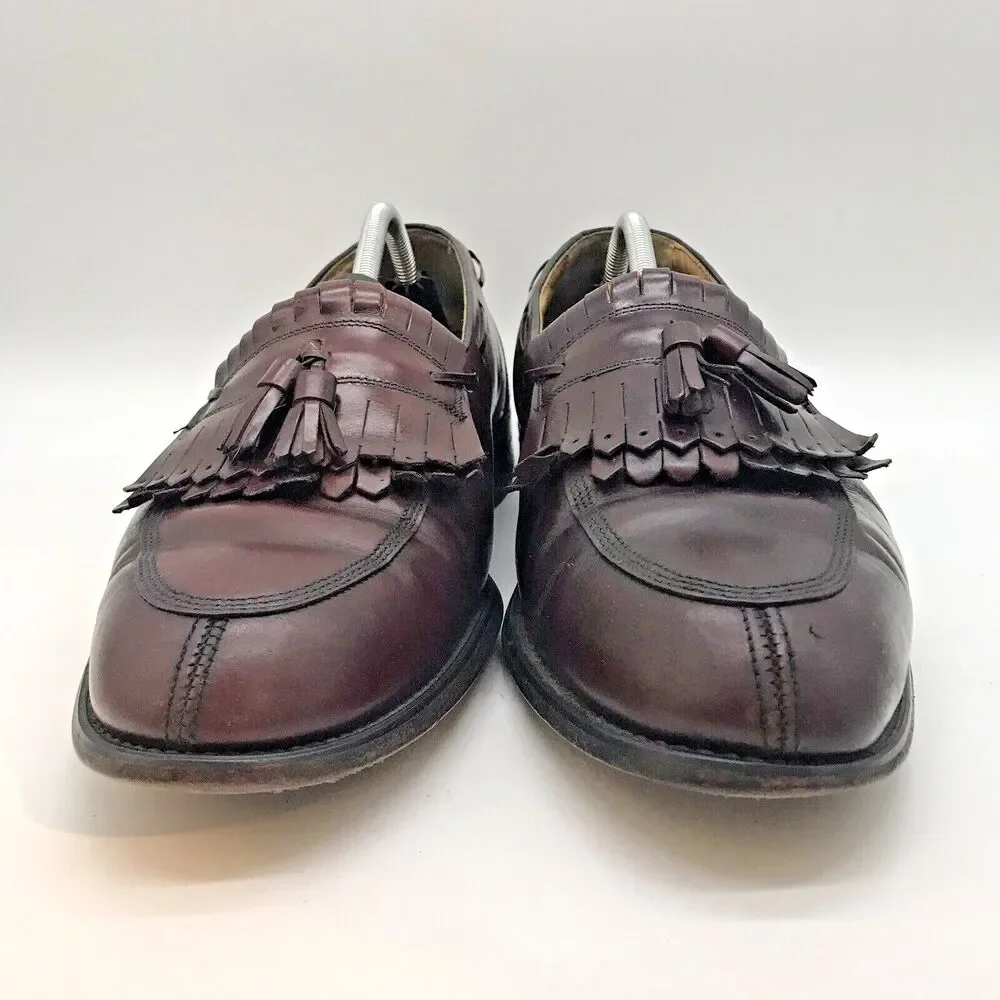 Hanover Master Flex 2518 Loafers Burgundy Leather Tassel Kiltie Shoe Mens 13 D/B
